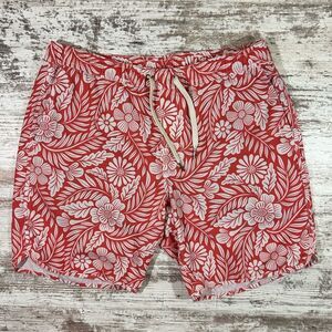Fair Harbor Tropical Red and White Swim Trunks